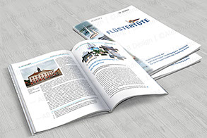 Covergestaltung und Layout von Printprodukten aus dem Verlagswesen: Jubiläumsbroschüre eines national agierenden Sportvereins