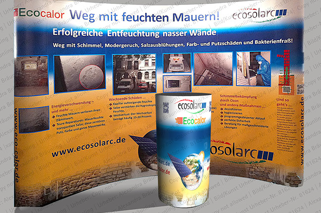 Messezubehör | Tresen und Wand, Roll-ups, Banner etc.