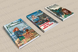 Covergestaltung für Jugendbücher, Vor- und Rückseite, Ensslin Verlag sowie Benziger/ExLibris 